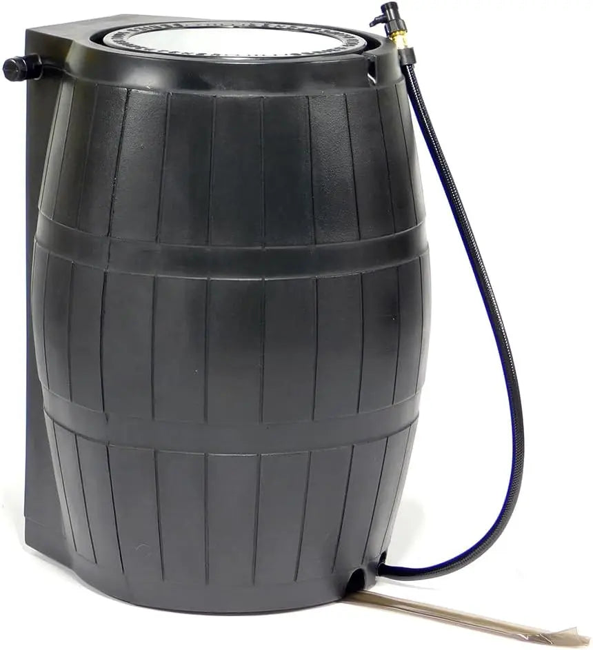 FCMP Outdoor Rain Barrel With Side Spigots And Mesh Screen