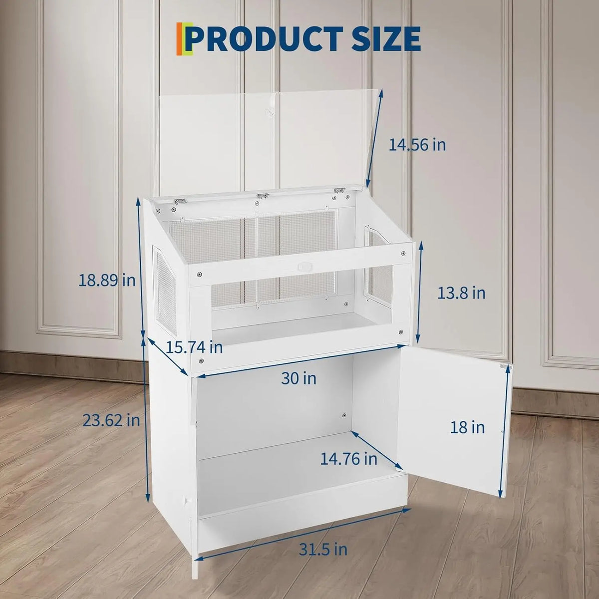 HiMISS Acrylic Pet Cage With Storage For Hamster Guinea Pig