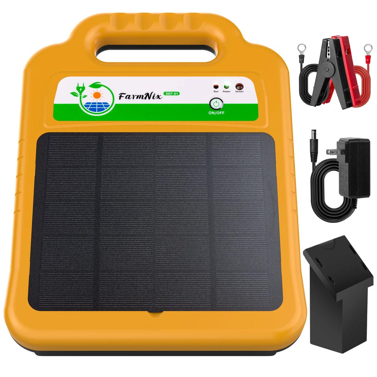 10 Mile/16KM Solar Electric Fence Charger 0.2 Joules 8KV Electric Fence Energizer for Livestock for Farm Cows Cattle Horse Tool