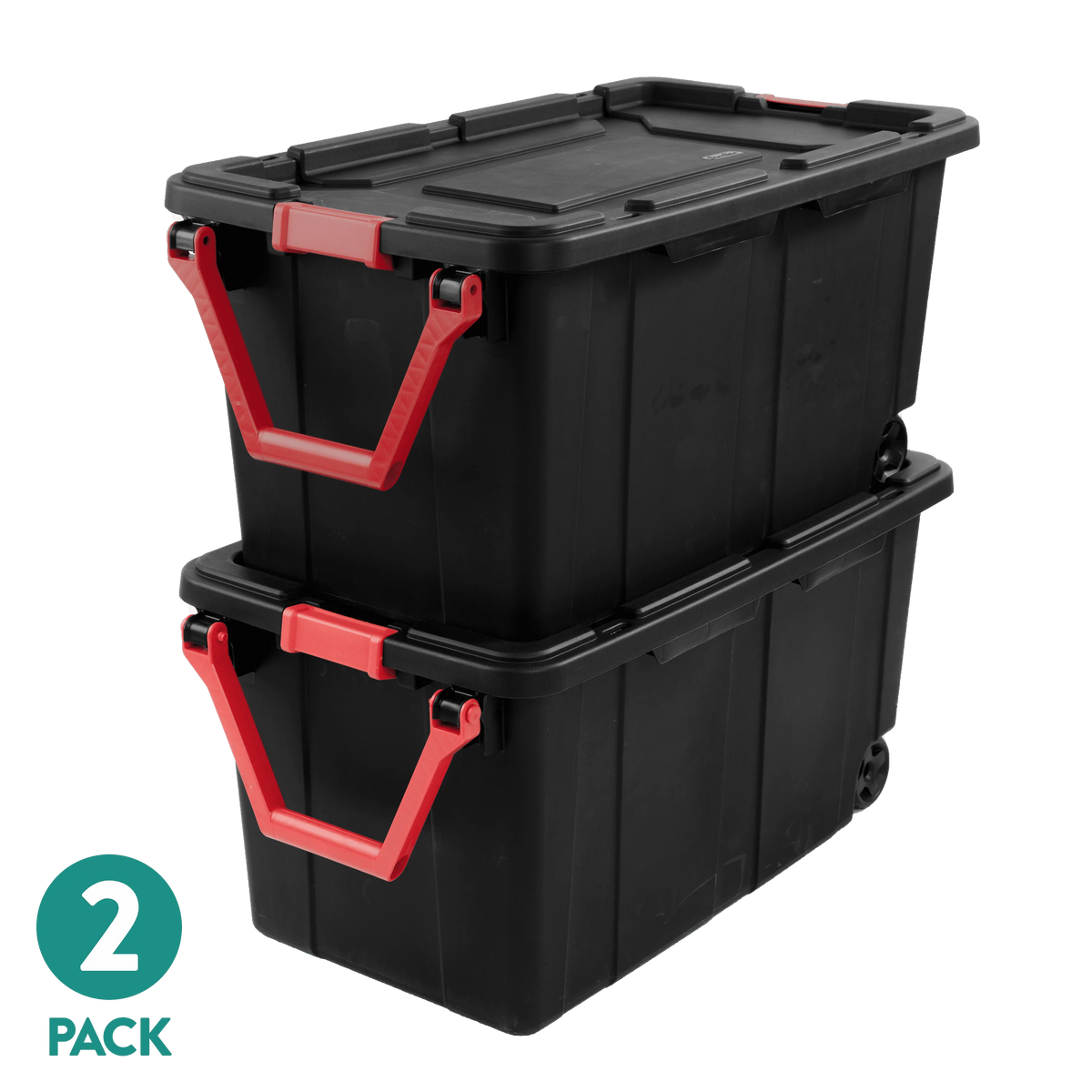 Sterilite Heavy Duty Industrial Wheeled Storage Tote With Handle