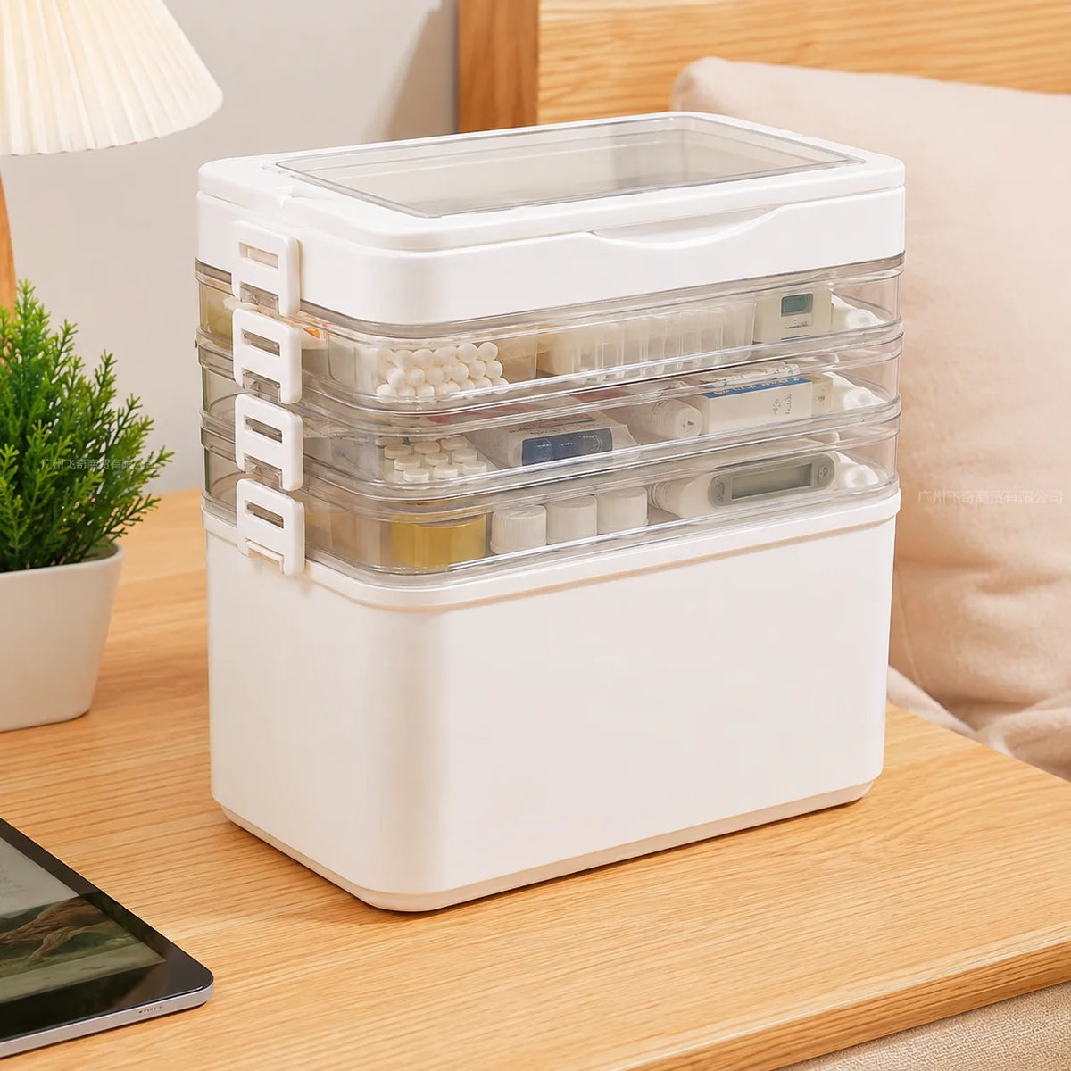 Multi Tier Stackable Storage Box for First Aid Medicine