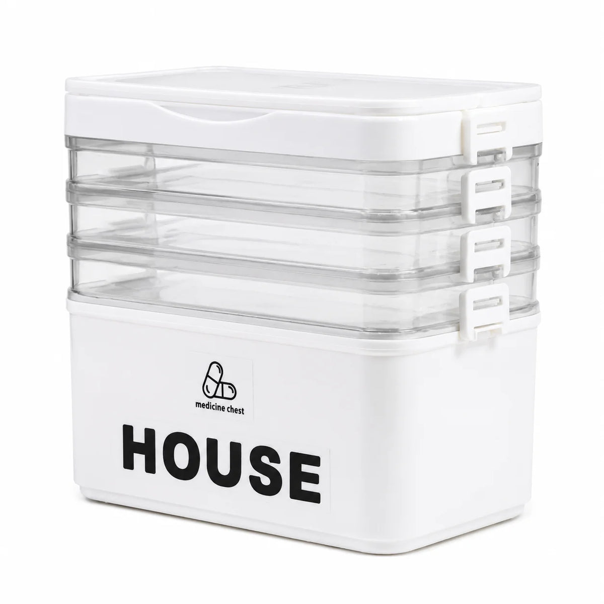 Multi Tier Stackable Storage Box for First Aid Medicine