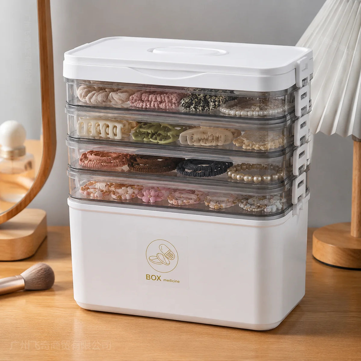 Multi Tier Stackable Storage Box for First Aid Medicine