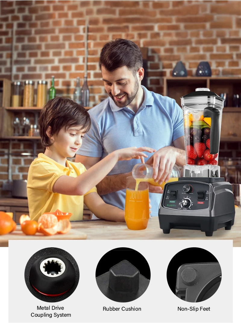 Biolomix Commercial Grade Timer Blender With Tritan Mixing Container