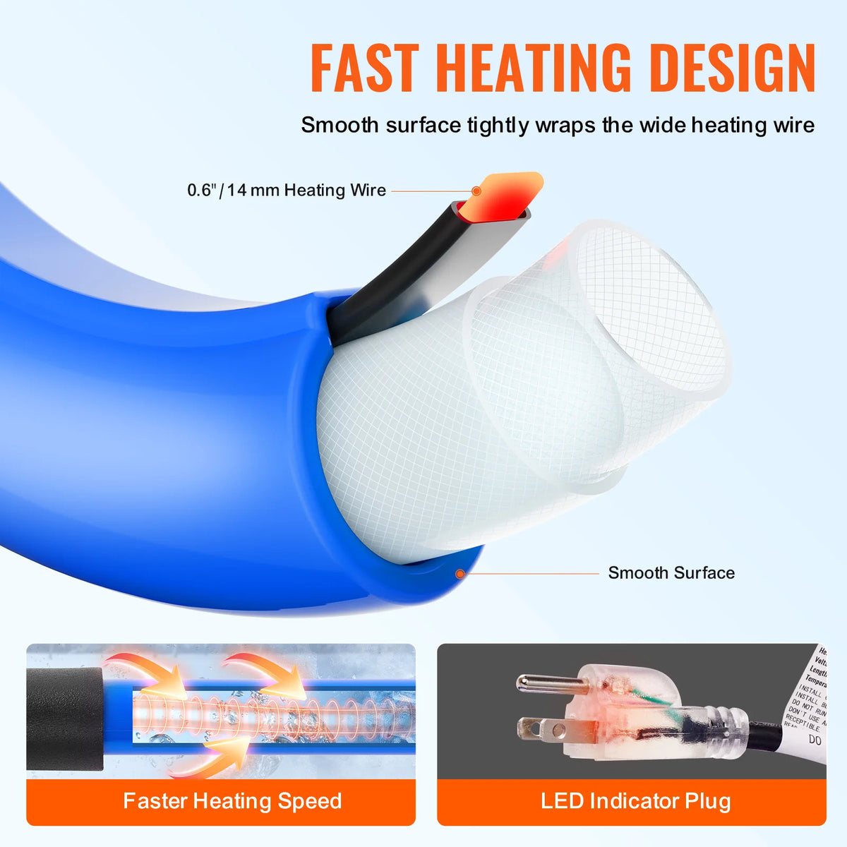 VEVOR Heated RV Water Hose With Automatic Self Regulating Heating