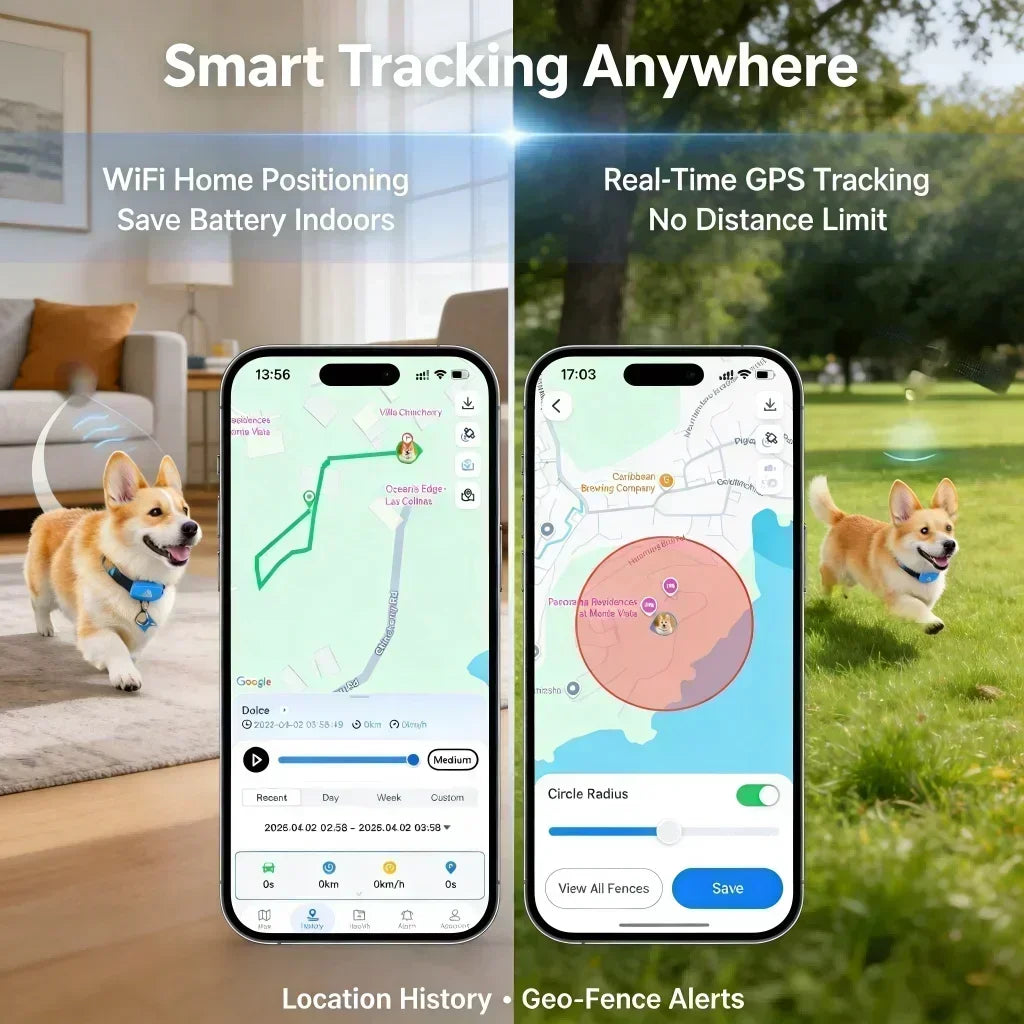 Wanwaytech 4G Pet GPS Tracker Real Time Tracking WiFi Waterproof