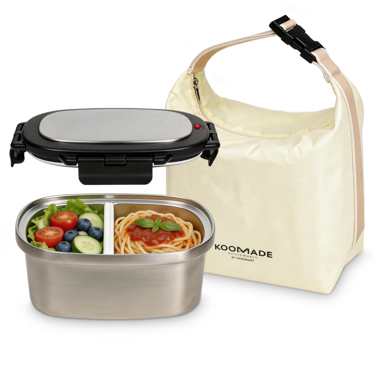 HANSMART 304 Stainless Steel Vacuum Insulated Portable Lunch Box