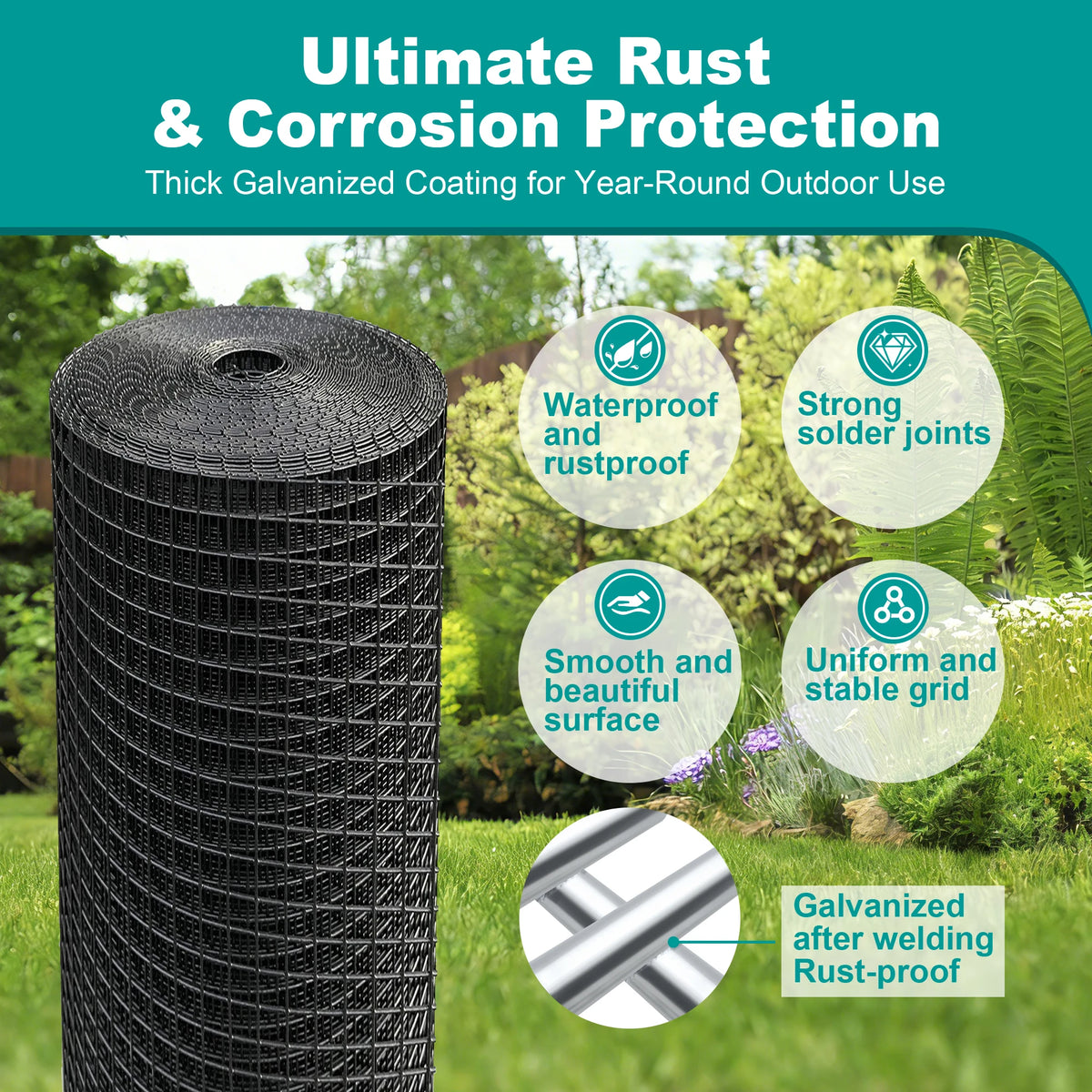 PVC Wire Mesh Roll For Chicken Coop And Poultry Netting