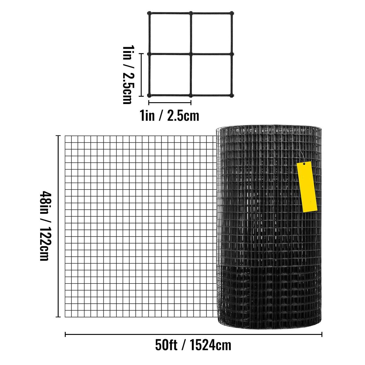 SucceBuy Vinyl Coated Welded Wire Fence Hardware Cloth