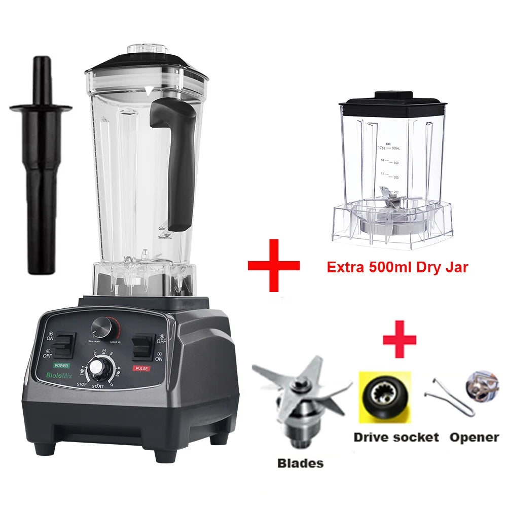 Biolomix Commercial Grade Timer Blender With Tritan Mixing Container