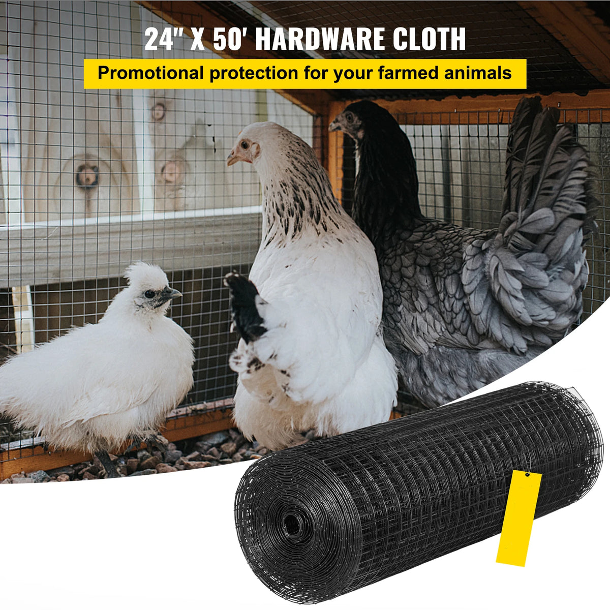 SucceBuy Welded Wire Fence Vinyl Coated Hardware Cloth