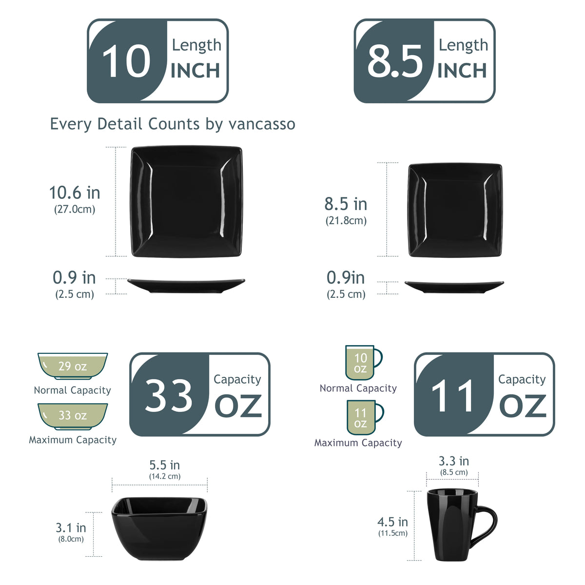Malacasa Soho Ceramic Dinnerware Set With Bowls And Mugs