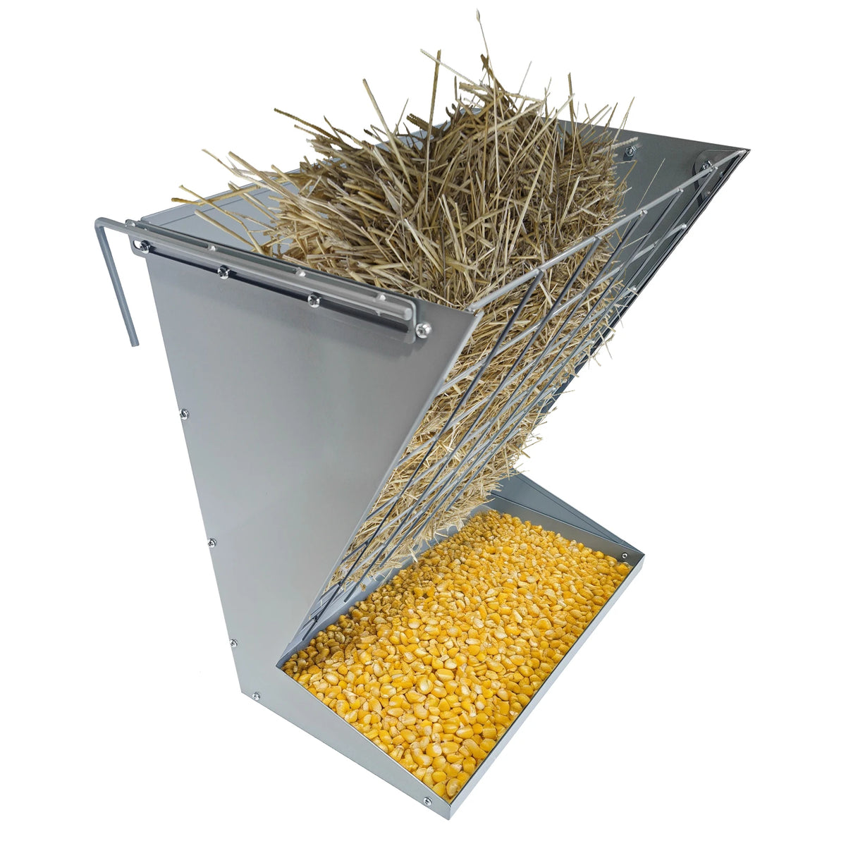 2-in-1 Livestock Hay And Grain Feeder Wall Mounted Farm Equipment