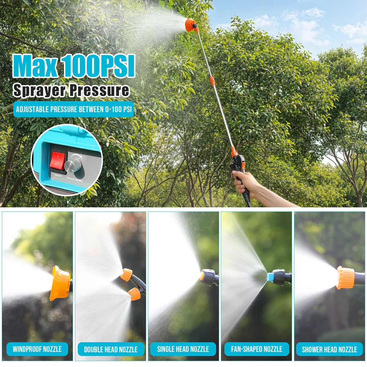 Battery Powered Backpack Sprayer With Electric Pump