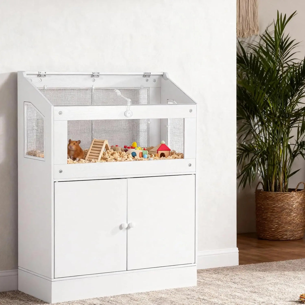 HiMISS Acrylic Pet Cage With Storage For Hamster Guinea Pig