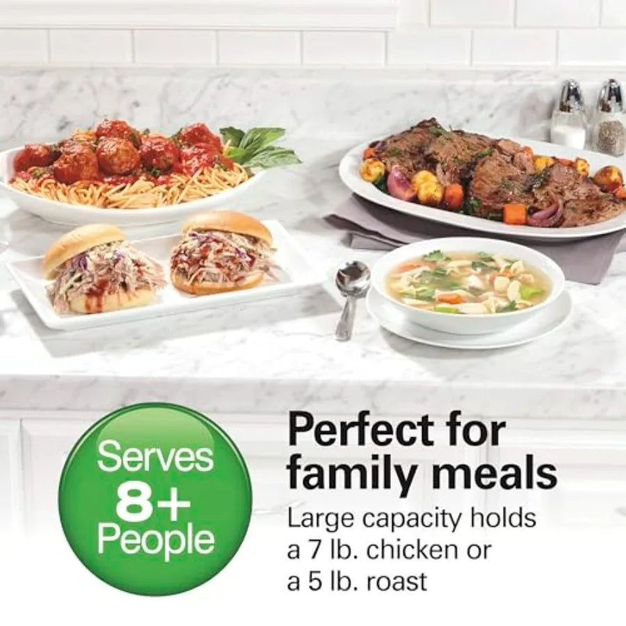 Programmable Slow Cooker With Temperature Settings And Secure Latch Strap