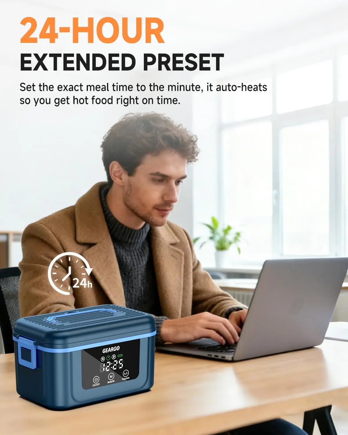 Cordless Rechargeable Electric Heated Lunch Box With Leakproof Seal