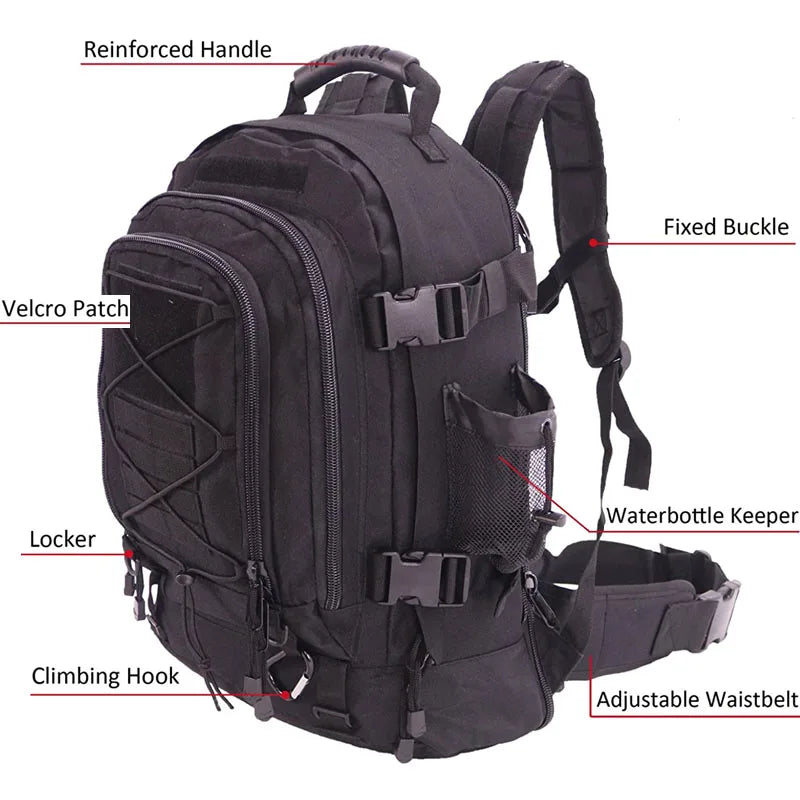 Lqarmy Military Tactical Nylon Backpack For Outdoor Travel Hiking
