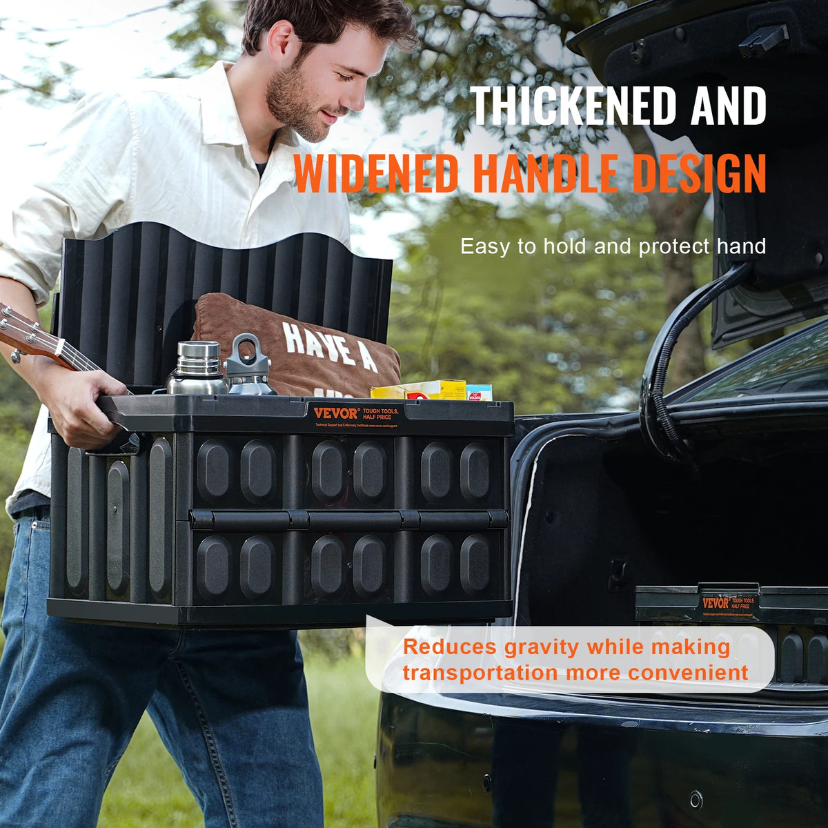 Foldable Collapsible Storage Bins Stackable Utility Crates With Lids