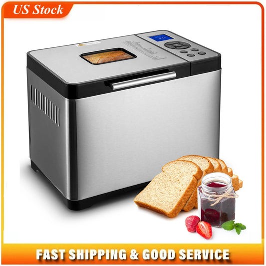 Programmable Automatic Bread Maker with Ceramic Nonstick Coating