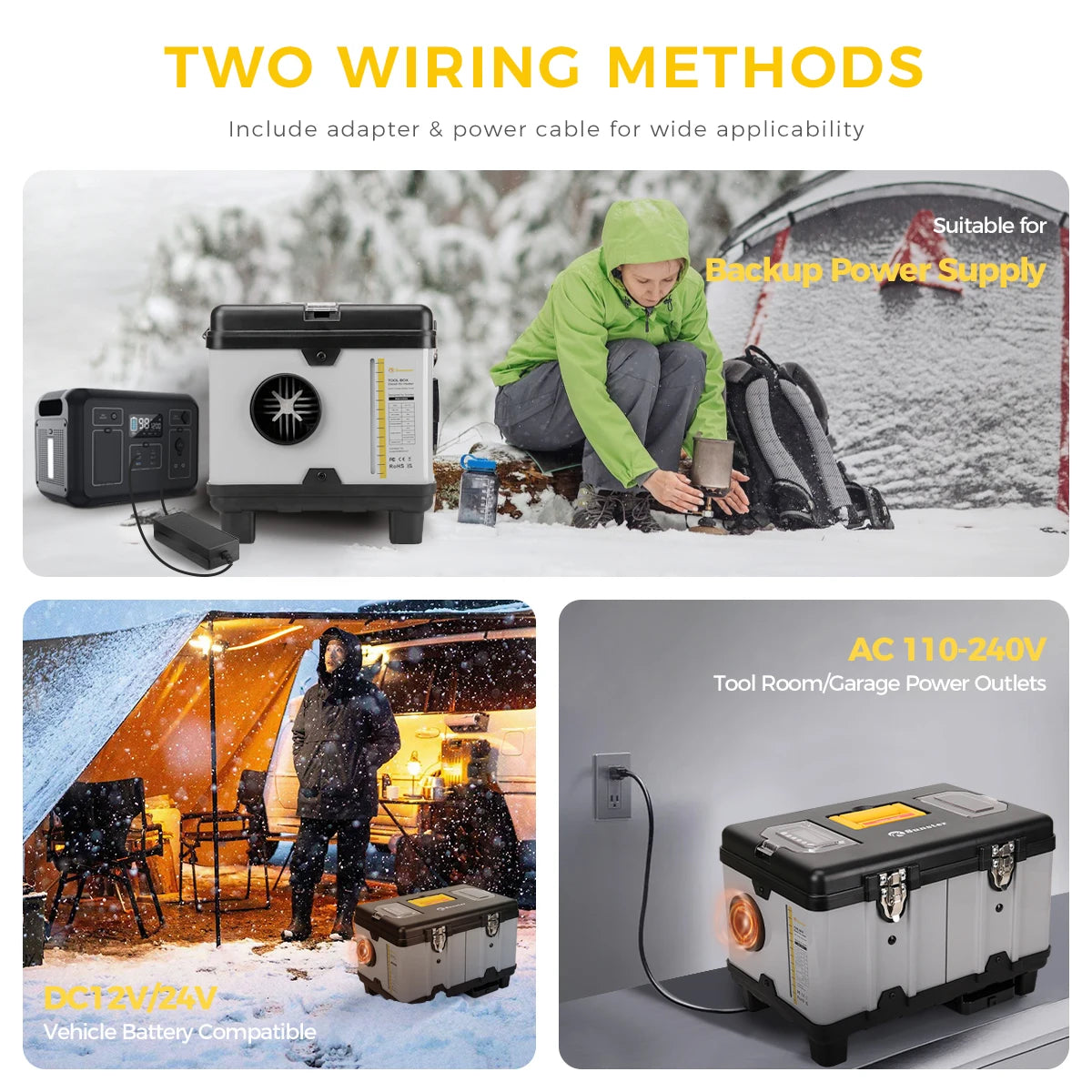 8KW TB10PRO Diesel Auxiliary Heater 110-220V AC 12/24V DC With High-Altitude Mode & Ventilation Mode Ultra Quiet For RVS Camping