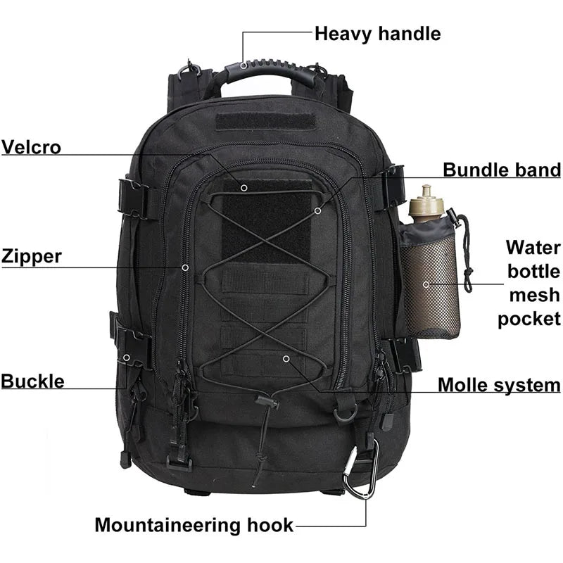 Lqarmy Military Tactical Nylon Backpack For Outdoor Travel Hiking