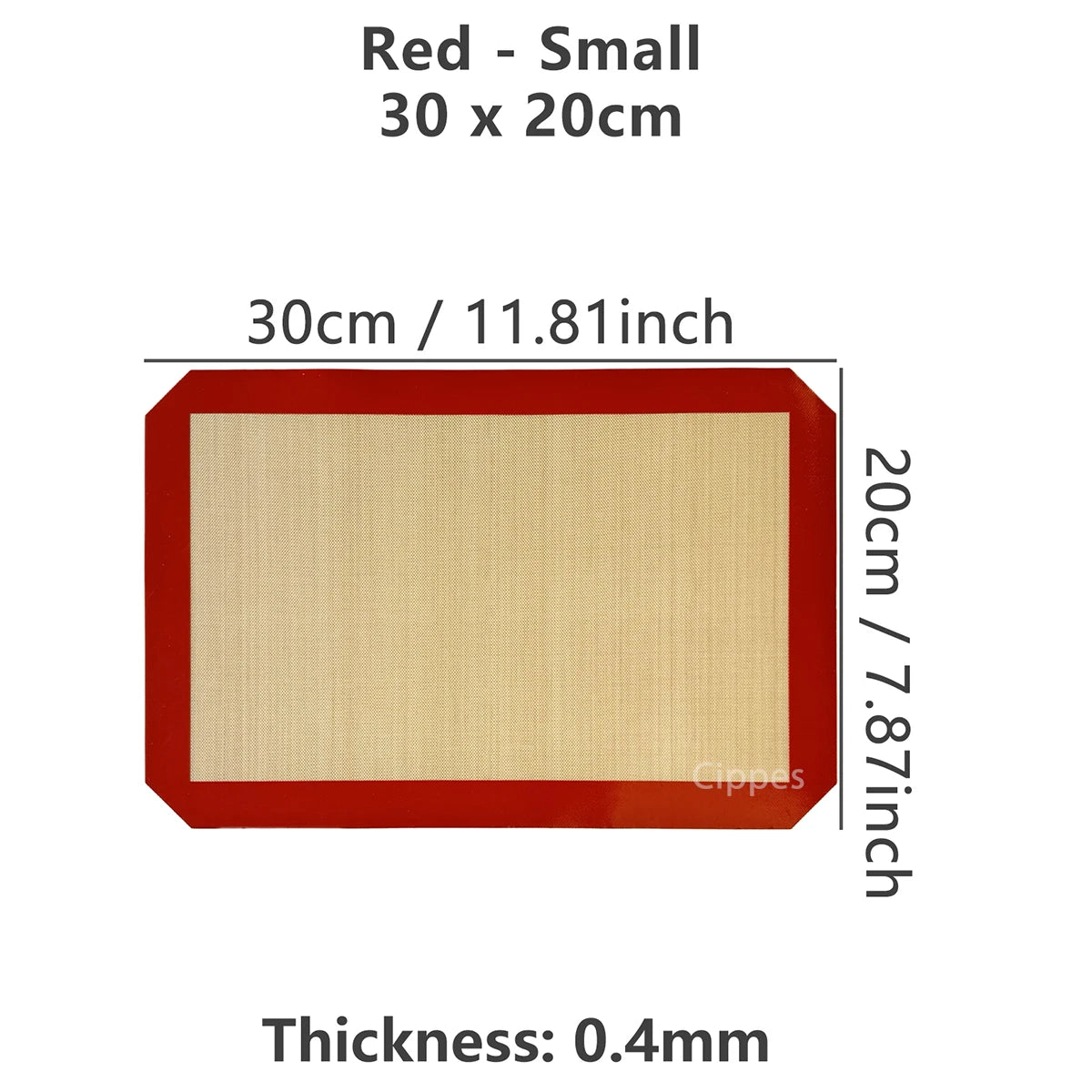 Cippes Reusable Silicone Baking Mat Nonstick Heat Resistant Sheet
