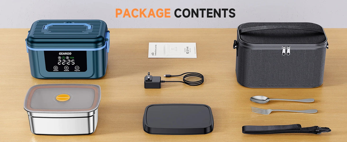 Cordless Rechargeable Electric Heated Lunch Box With Leakproof Seal