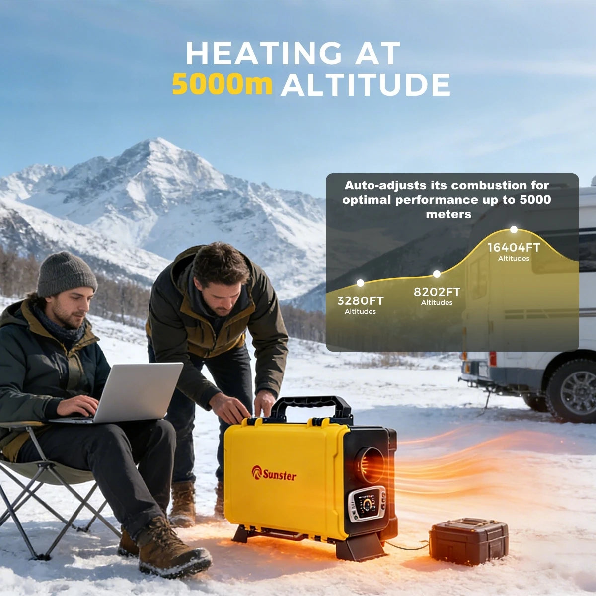 8KW 12V 220V Portable Diesel Air Heater With Bluetooth APP Auto Thermostat Car Parking Heater for RV Camper Tent Garage Home