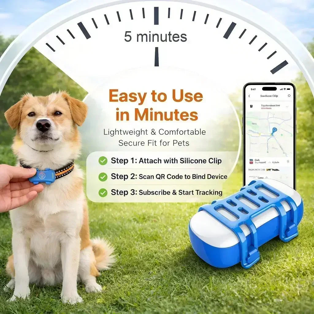 Wanwaytech 4G GPS Pet Tracker Real Time Tracking Waterproof IP67