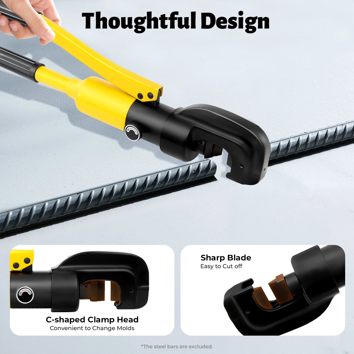 Heavy Duty Hydraulic Rebar Cutter With Case For Metalworking