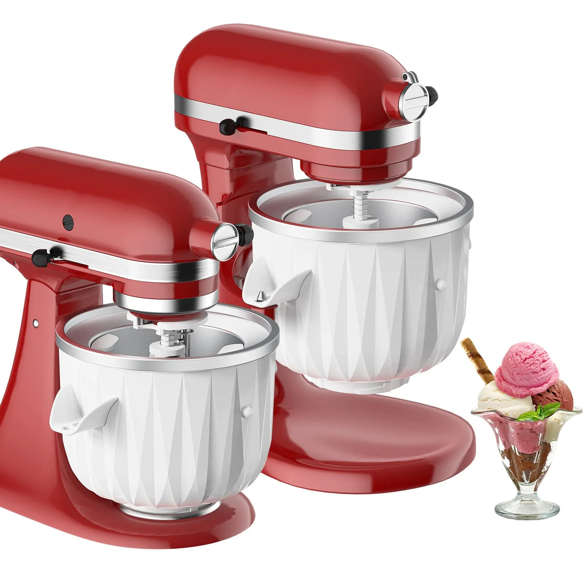 KitchenAid Compatible Ice Cream Maker Attachment For Mixer