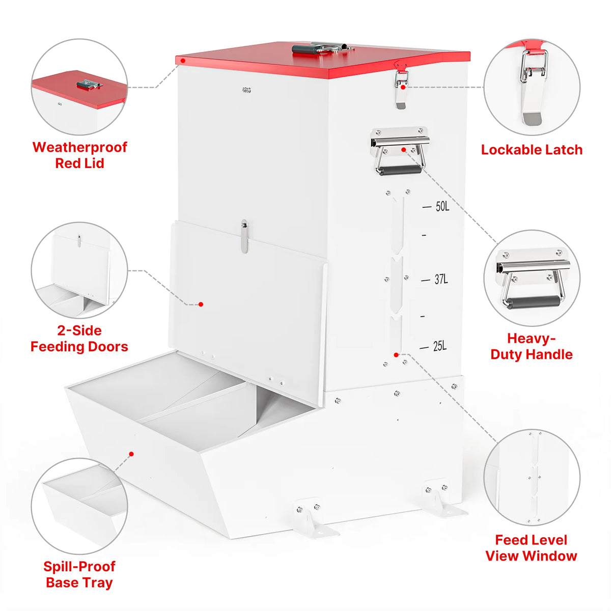 Automatic Stainless Steel Gravity Feeder For Farm Animals
