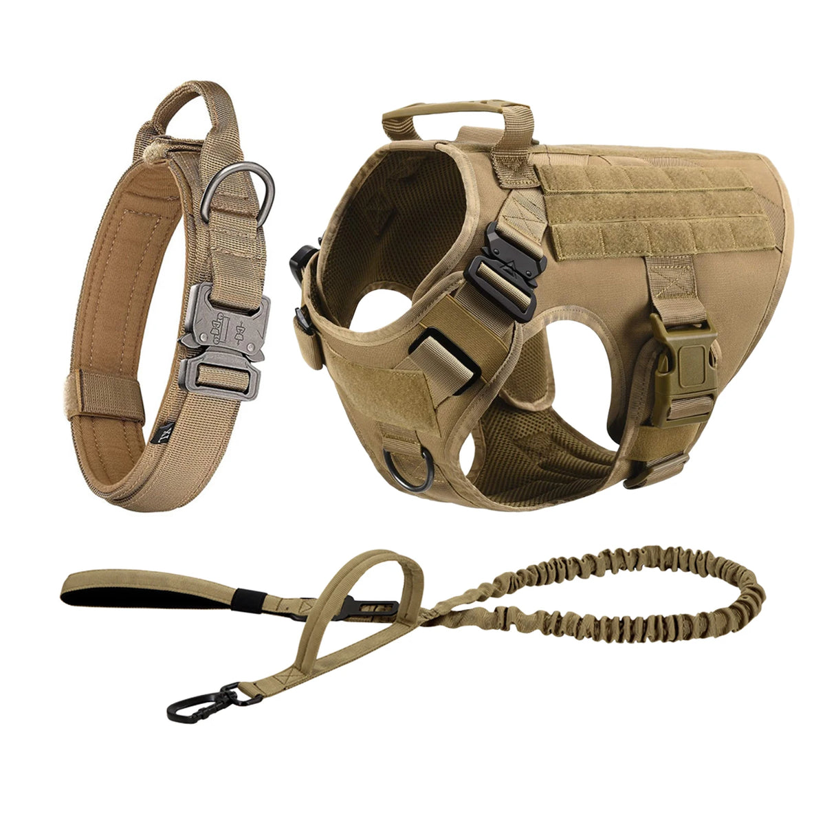Tactical Padded Nylon Dog Harness For Walking And Training