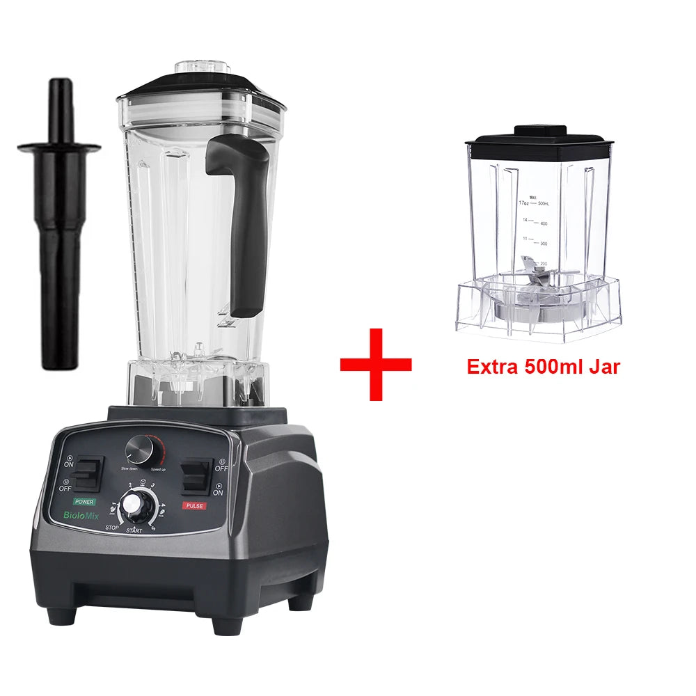 Biolomix Commercial Heavy Duty Timer Blender For Smoothies And Ice