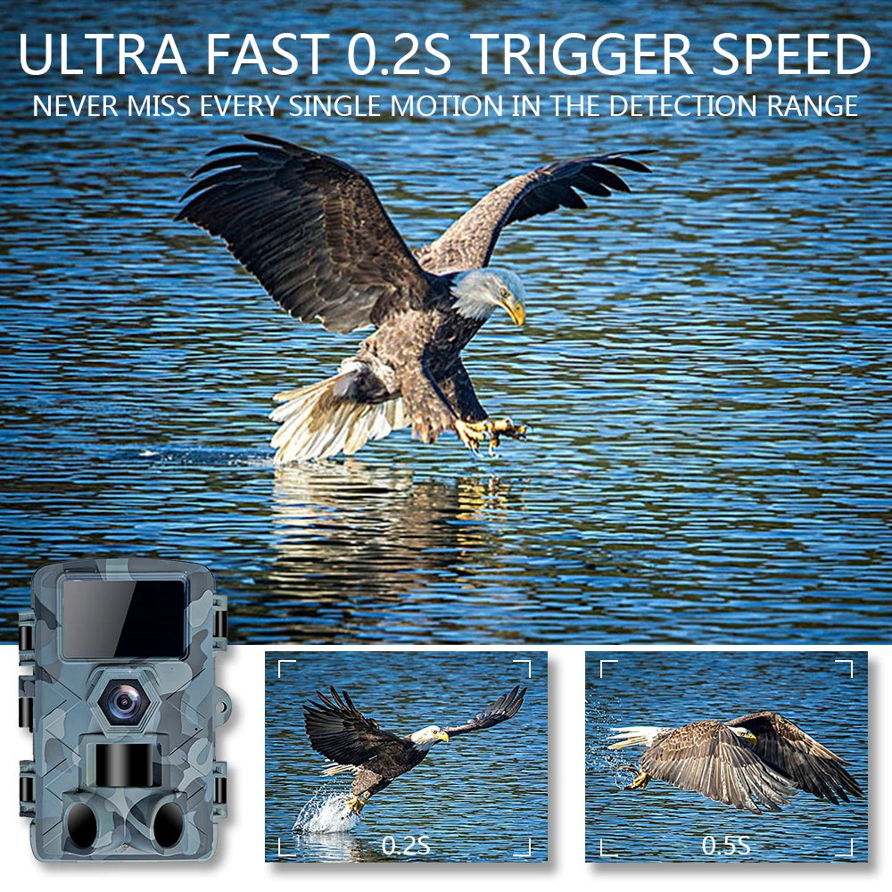 Fargarloo WiFi Trail Camera 60MP App Control IP66 Waterproof