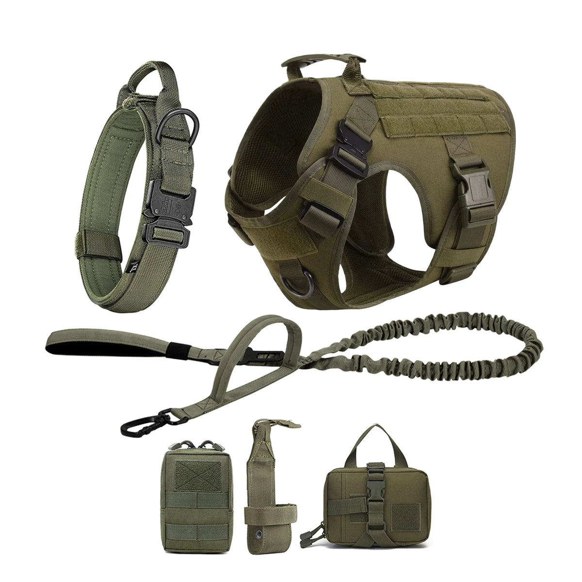 Tactical Padded Nylon Dog Harness For Walking And Training