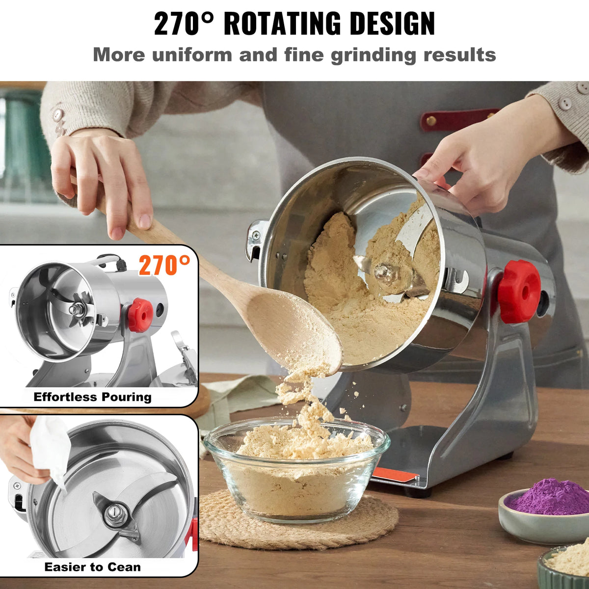SucceBuy Commercial Electric Grain And Spice Mill Grinder