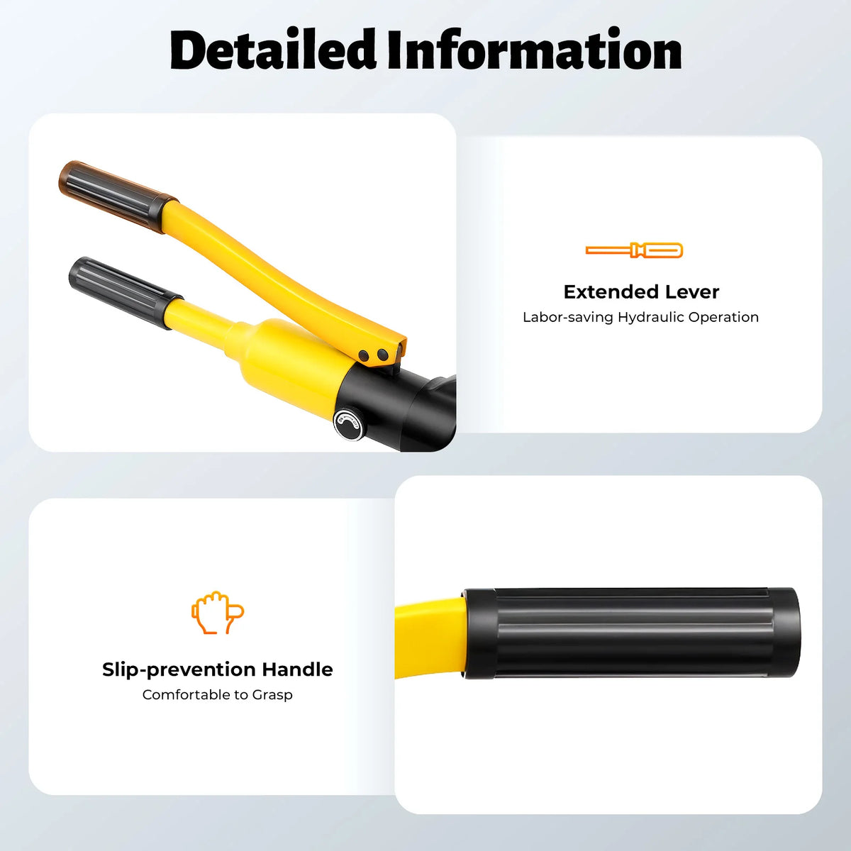 Heavy Duty Hydraulic Rebar Cutter Handheld Steel Bar Cutting Tool