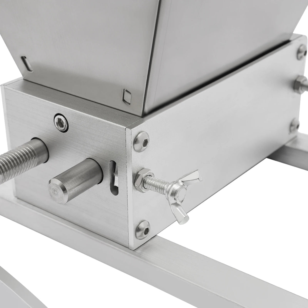 Stainless Steel Manual Grain Mill With Adjustable Rollers For Brewing