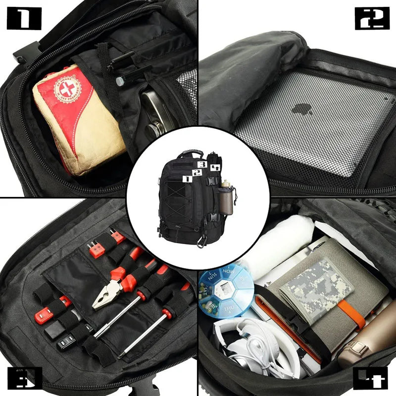 Lqarmy Military Tactical Nylon Backpack For Outdoor Travel Hiking