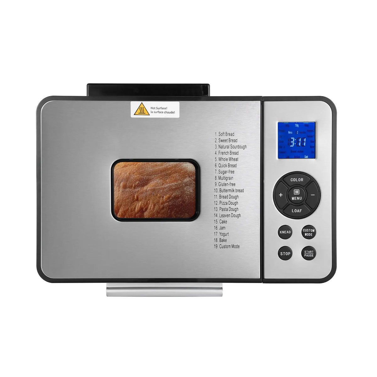 Programmable Automatic Bread Maker with Ceramic Nonstick Coating