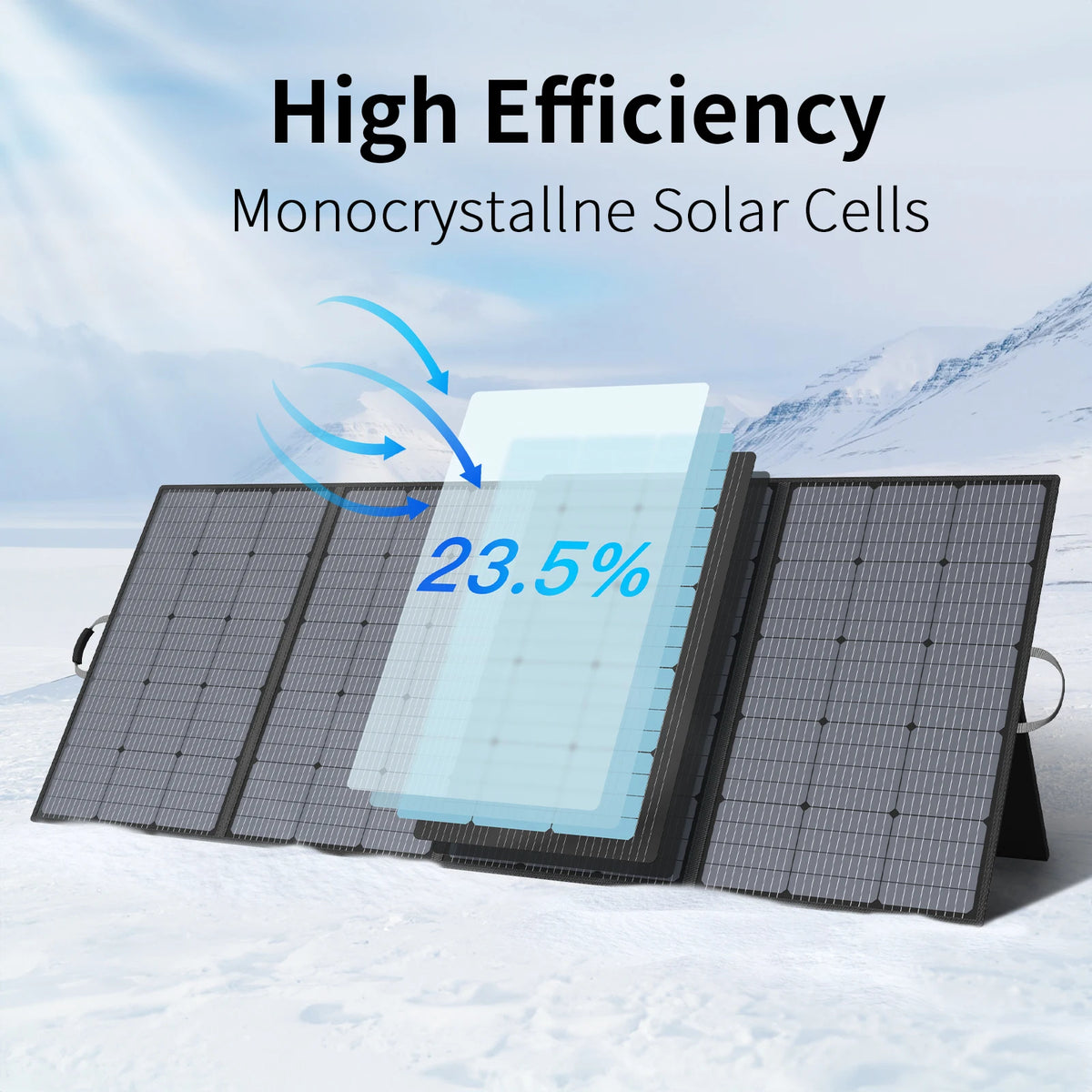 MHPOWOS 400W Foldable Solar Panel Portable IP67 Waterproof Monocrystalline