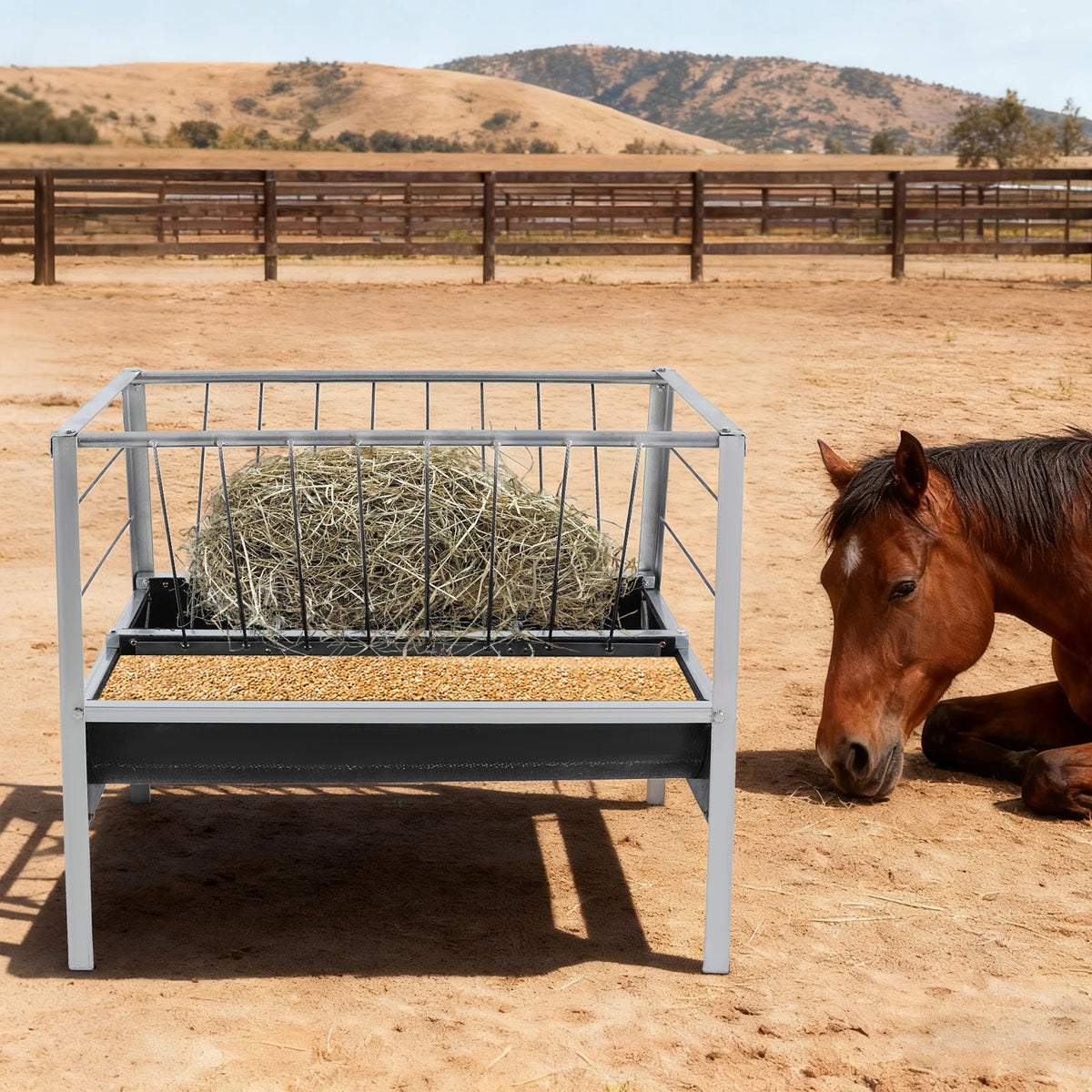 Heavy Duty Steel Livestock Feed Trough For Goats And Sheep