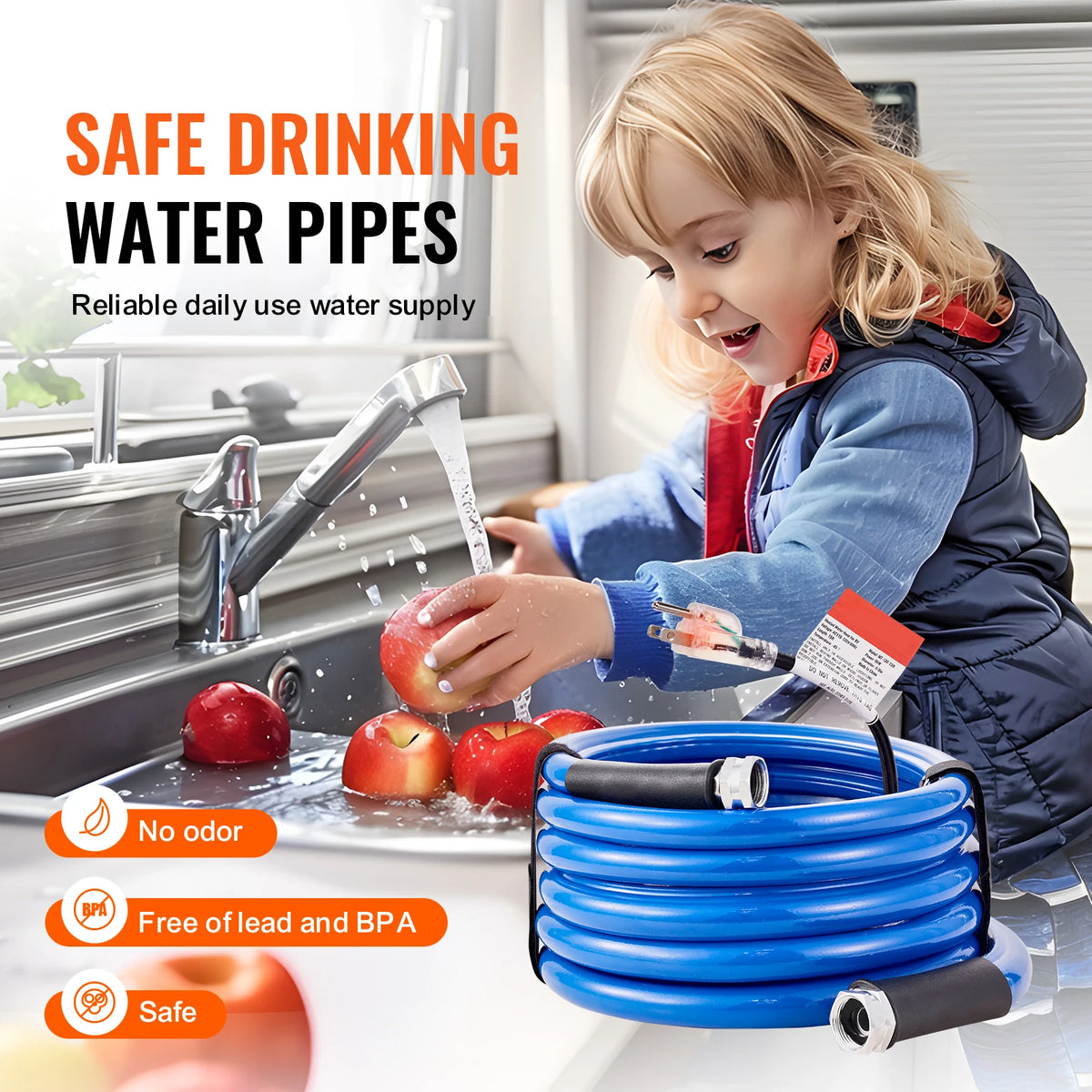 VEVOR Heated RV Water Hose With Automatic Self Regulating Heating