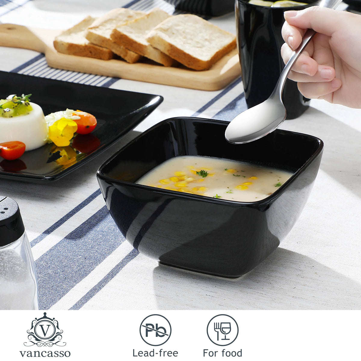Malacasa Soho Ceramic Dinnerware Set With Bowls And Mugs