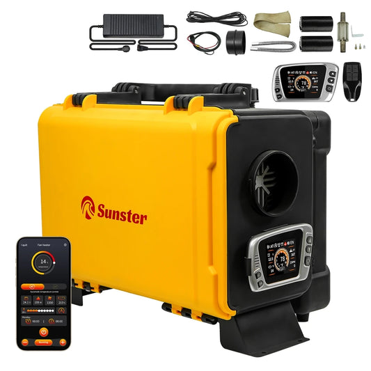 8KW 12V 220V Portable Diesel Air Heater With Bluetooth APP Auto Thermostat Car Parking Heater for RV Camper Tent Garage Home