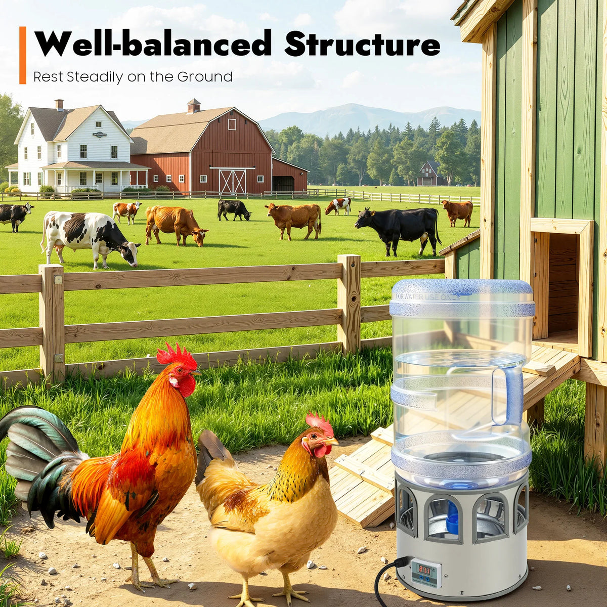 Automatic Heated Chicken Water Bowl For Poultry And Birds