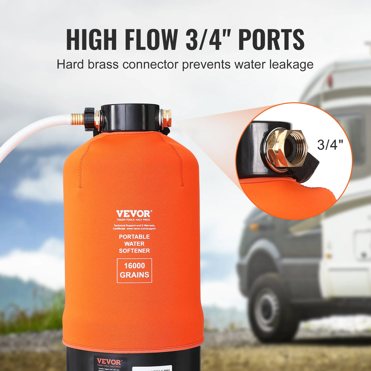 SucceBuy Portable RV Water Softener System For Cleaner Softer Water