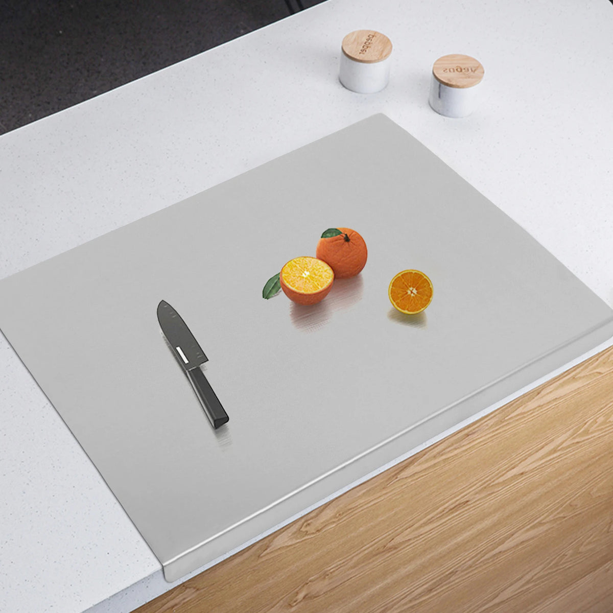Professional Stainless Steel Chopping Board With Folded Edge